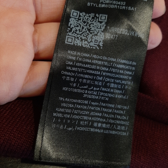 🍁GUESS Layla Puff Sleeve Cropped Sweater Cinch Drawstring Front Ribbed Pullover - Picture 14 of 14